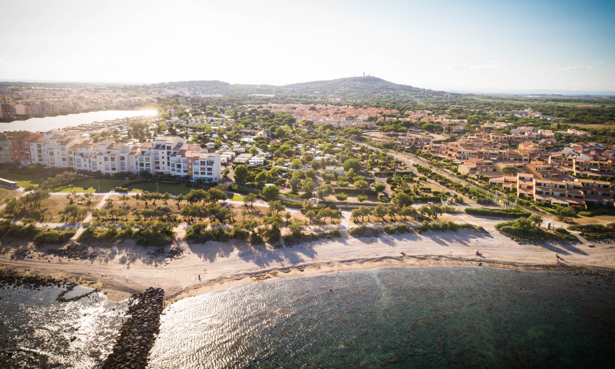 Camping-de-la-Clape-strand-overzicht Camping-de-la-Clape-strand-overzicht
