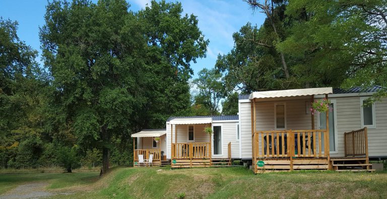 Camping de l Île Bannay stacaravan huren 768x396