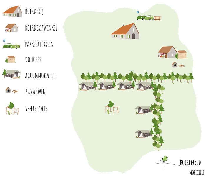 Camping La Ferme de La Moriciere plattegrond